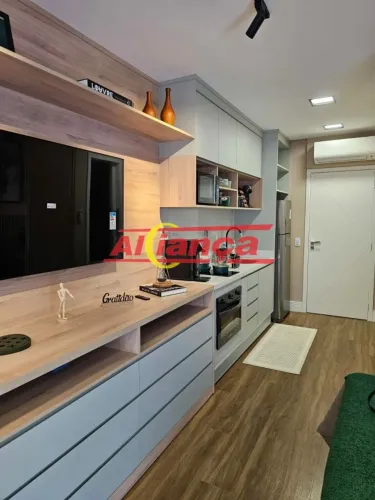 Apartamento mobiliado para locação, com 29m² e 1 quarto no Centro - Guarulhos - SP.