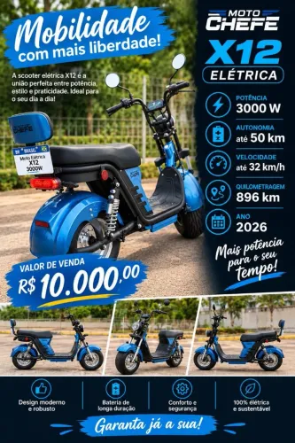 Moto eletrica X12 Moto Chefe