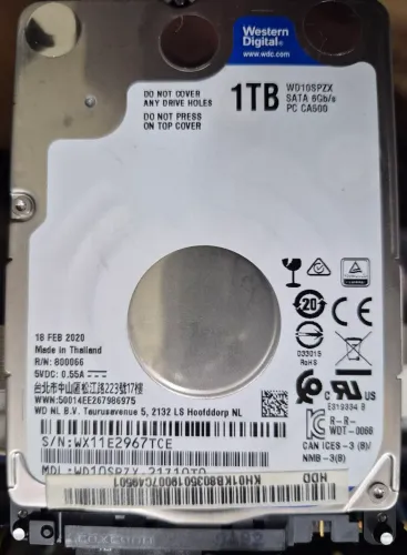 HD WD 1TB pouquíssimo usada