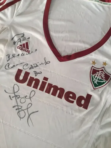 Camisa Original 2013 Branca Fluminense Autografada Abel Braga Tamanho M