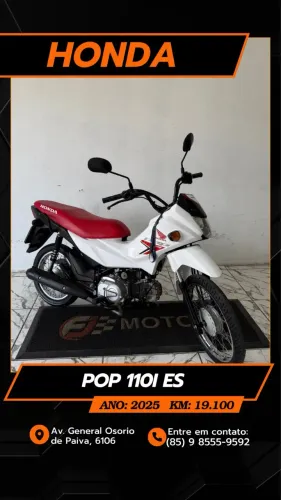 Honda pop 110 ES ano 2025, extra Aceitamos cartão e Financiamento Bancário