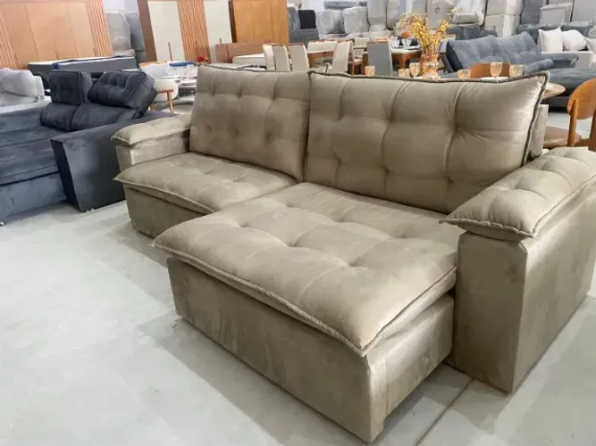 SOFA RETRATIL E RECLINAVEL DE MOLAS ENSACADAS A PARTIR DE 2390,00 NO PIX