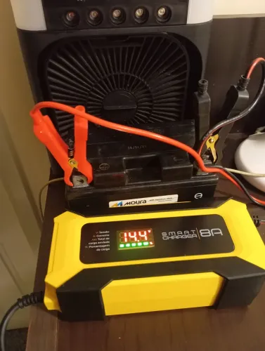 Carregador de bateria smart charge 8 a com carregamento inteligente