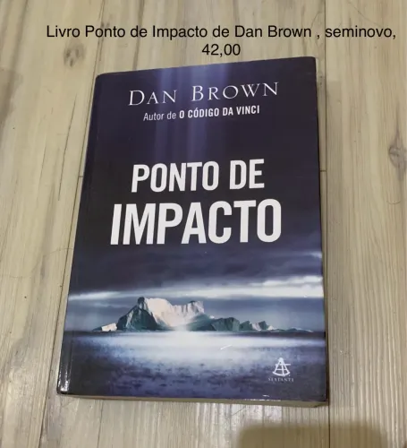 Livro seminovo Ponto de Impacto de Dan Brown 