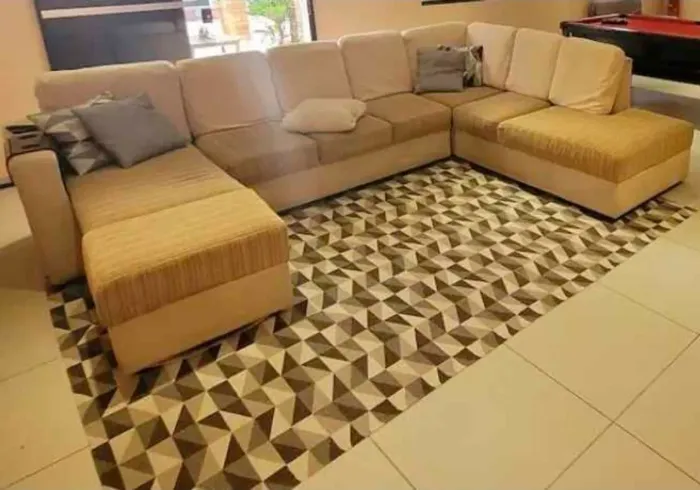 Sofá 8 lugares em linho, perfeito estado ( aprox. 3m x 2,5m , cada módulo 1,5m)