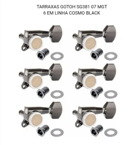 Tarraxas Gotoh Com Trava Sg381 07 Mgt 6 Linha Cosmo Black