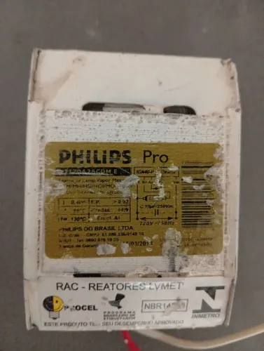 Reator para lâmpada a Vapor Philips 220V