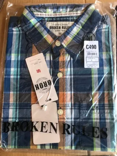 CAMISA BROKEN RULES - PADRÃO XADREZ - KIT COM QUATRO UNIDADES - TAMANHO: "M"