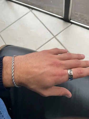 Pulseira + Anel de Aço