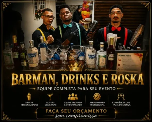Barman Eventos Orçamento WhatsApp >>71) 9_9_2_3_2-5_3_0_1