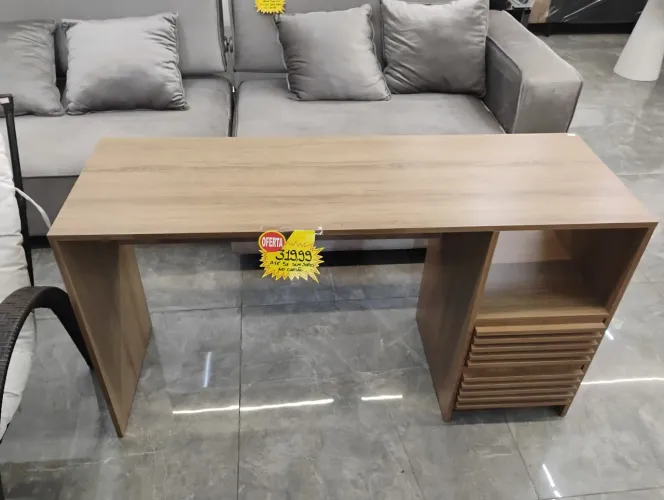 Escrivania moderna 2 gavetas marrom