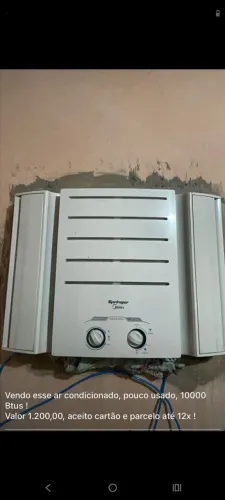 Ar condicionado 10 mil BTUs , pouco usado , 127 volts 