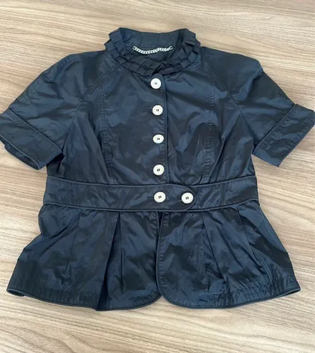 camisa preta Burberry feminina original