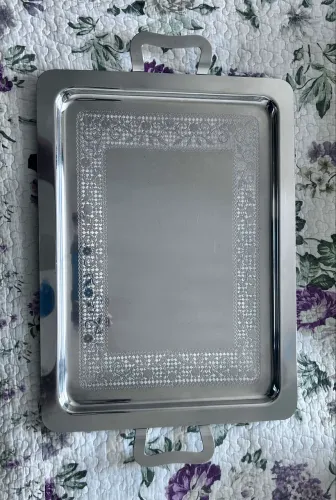 Bandeja Pratinox 18/8 Retangular 48,5 × 38,5