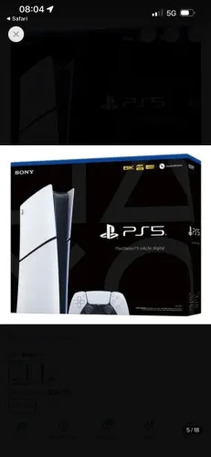 PS5 Digital Edition 825Gb LER DESCRIÇÃO
