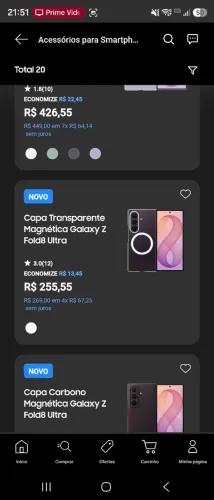Capa z fold 8 ultra original samsung com 1 semana de uso