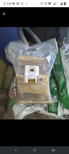 Lenha de eucalipto sacos de 6kg