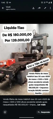 Plaina de mesa 