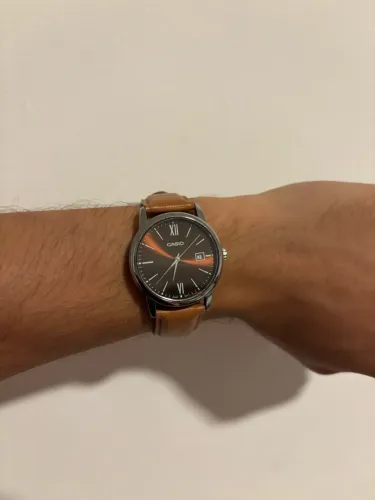 Relógio Casio pulseira de Couro