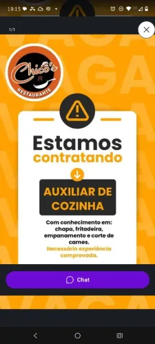Auxiliar de cozinha
