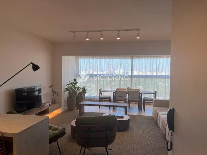 Apartamento mobiliado para locação em Pinheiros | 66 m² | 1 dormitório com varanda