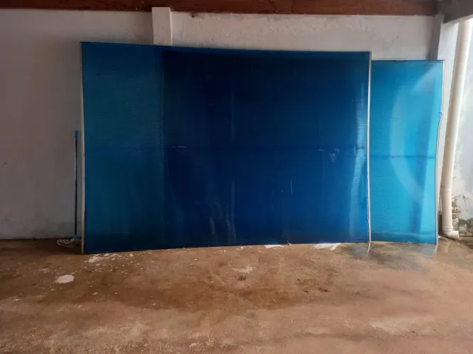 Cobertura policarbonato azul