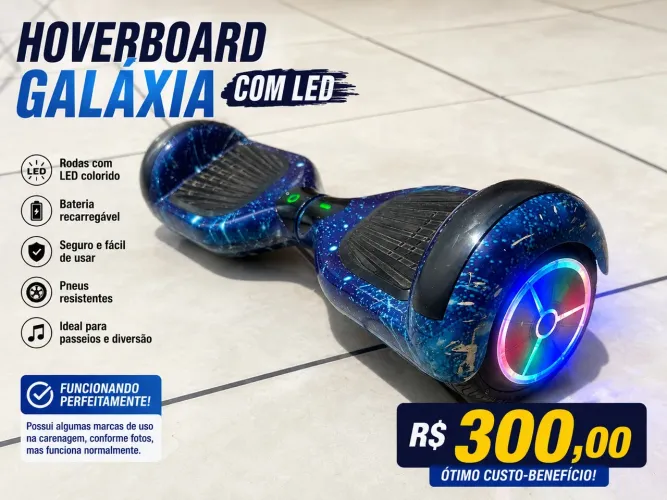 HOVERBOARD GALÁXIA COM LED