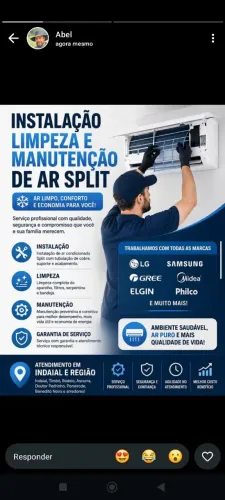 Instalação e manutenção de ar condicionado