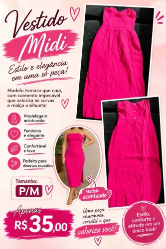 Vestido Midi Tam P/M