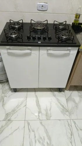 Fogão Cooktop balcão e cuba inox