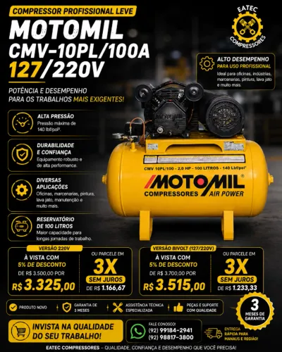PROMOÇÃO COMPRESSOR PROFISSIONAL