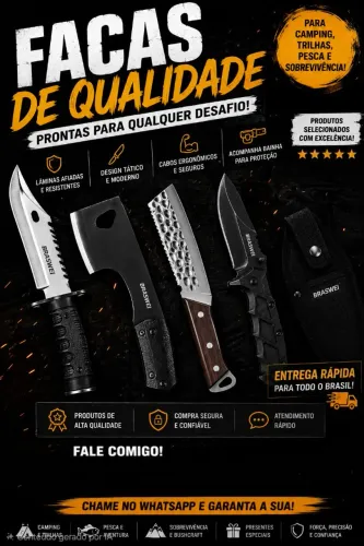 Vendas de facas e machadinhas