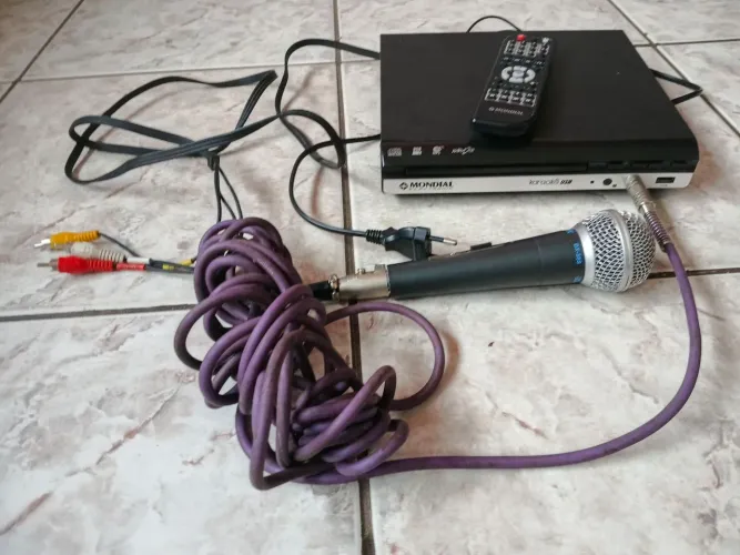 Karaoke com microfone