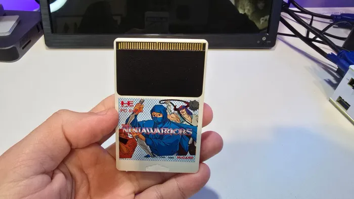 Jogo Ninja Warriors original em hucard para PC Engine