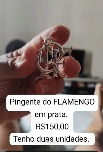 Pingente Flamengo em prata 925
