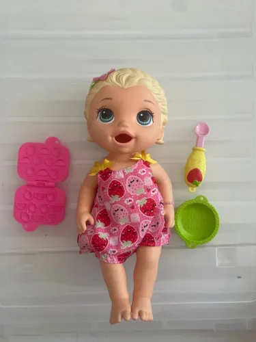 boneca Baby Alive Lanchinhos Divertidos Loira