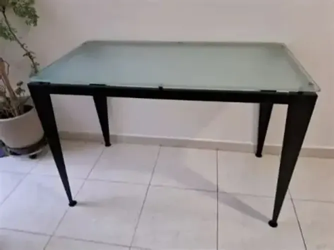 Mesa Vidro Jateado Tok Stok, tamanho0 1.80cm x cm.,76 
