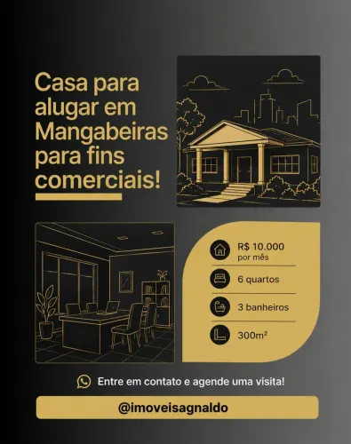 Aluga-se casa ideal para fins comerciais em Mangabeiras.