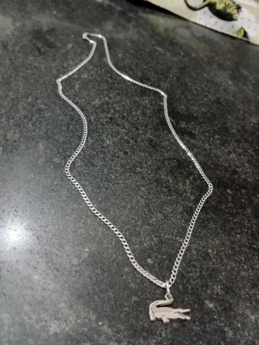 Voltar de prata 950 mais Pingente da lacoste 