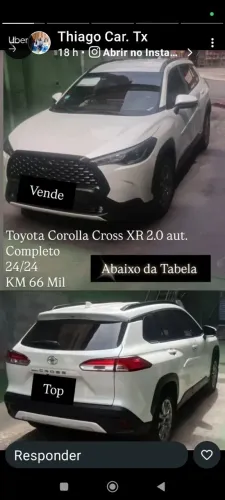 Corolla cross XR 2.0 24/24 branco pérola 