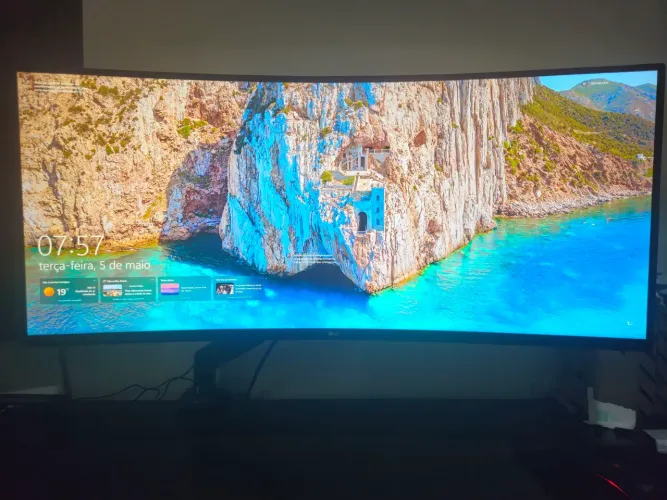 Monitor Gamer LG UltraGear Curvo 34 WQHD UltraWide 3440x1440 160Hz 1ms + Suporte