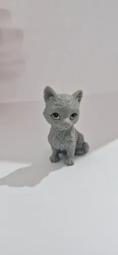 Miniatura Gatinho Cinza Barbie Mattel 2008 - Colecionável Raro