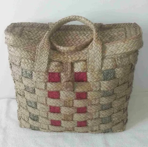 Bolsa Sacola de Palha - Sacola Praia - Sacola Decoração