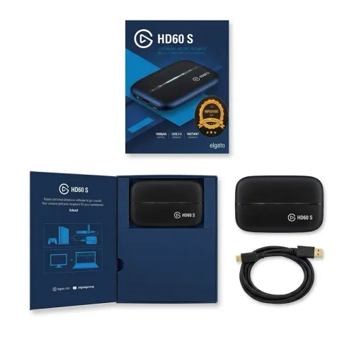 Placa de Captura Elgato HD60 S Full HD (1080p 60fps) - Completa na Caixa