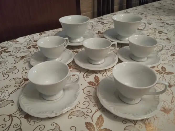 5 xícaras de café/com pires + 2 chá c/ pires Schmidt