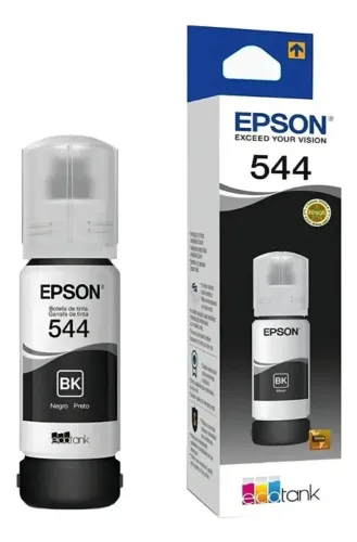 Refil Tinta Epson T544 Preto Original EcoTank 65ml - Epson L3150 Epson L3210 l1250-l3110