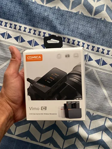 Microfone Lapela Sem Fio Comica Vimo C3 Com Redução De Ruído