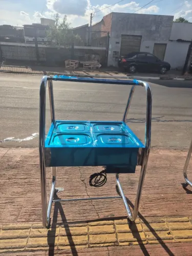 Buffet Estufa 4 cubas Quentes Inox Venâncio