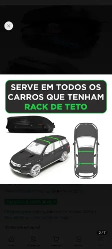 Bagageiro maneiro teto 400 litros 50kg