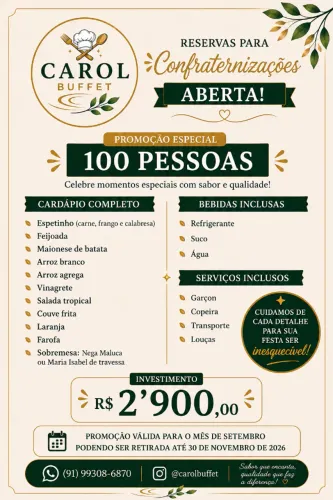 serviço de buffet em belém